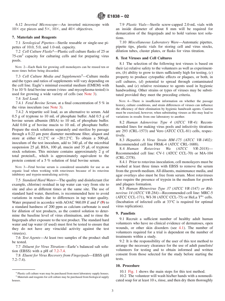 ASTM E1838-02 - Standard Test Method for Determining the Virus-Eliminating Effectiveness of Liquid Hygienic Handwash and Handrub Agents Using the Fingerpads of Adult Volunteers