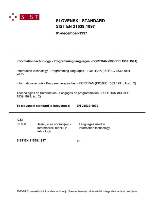 EN 21539:1997