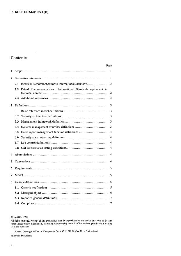 ISO/IEC 10164-8:1993 ISO/IEC 10164-8:1993 - Information technology -- Open Systems Interconnection -- Systems Management: Security audit trail function - Page 2 preview