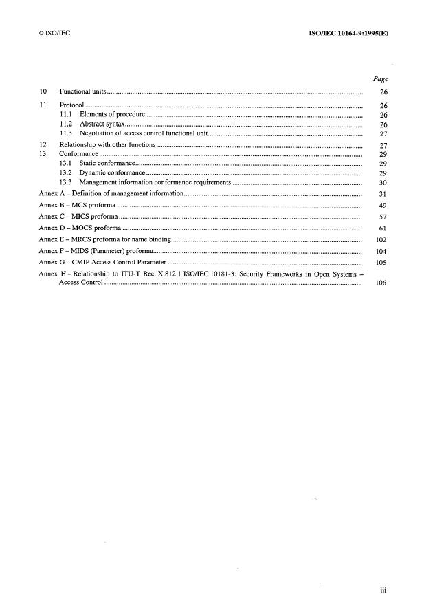 ISO/IEC 10164-9:1995 ISO/IEC 10164-9:1995 - Information technology -- Open Systems Interconnection -- Systems Management: Objects and attributes for access control - Page 3 preview