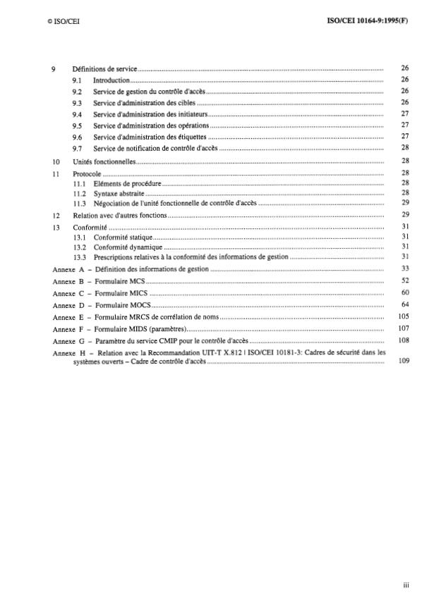 ISO/IEC 10164-9:1995 ISO/IEC 10164-9:1995 - Technologies de l'information -- Interconnexion de systemes ouverts (OSI) -- Gestion-systemes: Objets et attributs de contrôle d'acces - Page 3 preview