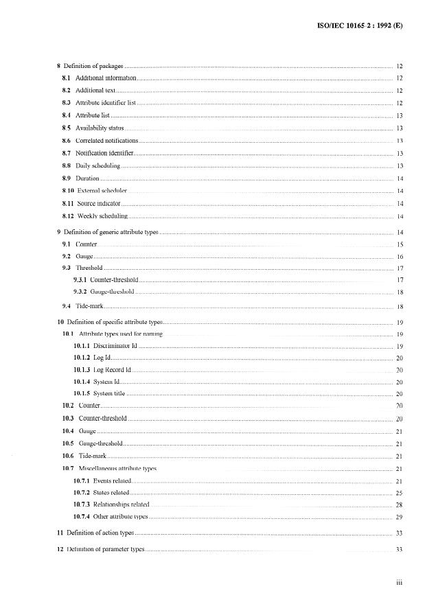 ISO/IEC 10165-2:1992 ISO/IEC 10165-2:1992 - Information technology -- Open Systems Interconnection -- Structure of management information: Definition of management information - Page 3 preview