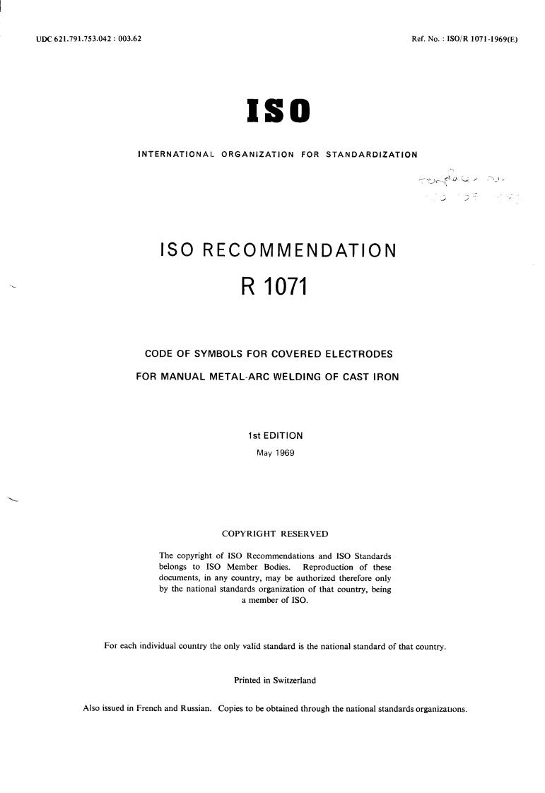 ISO/R 1071:1969 - Title missing - Legacy paper document
Released:1/1/1969