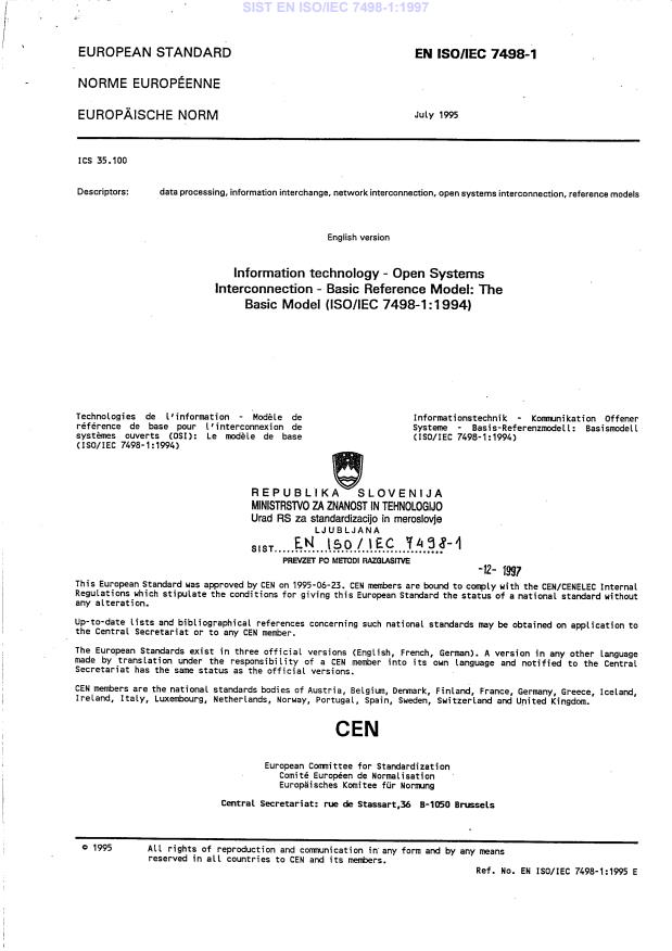 EN ISO/IEC 7498-1:1997