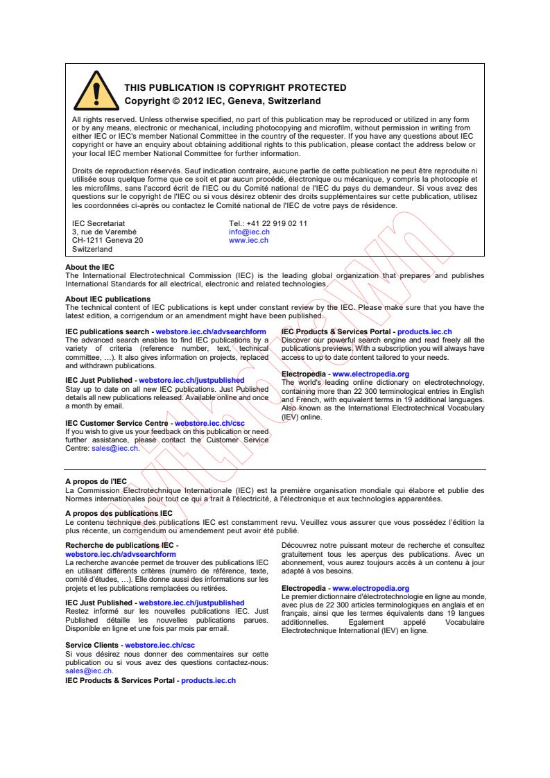 IEC 60335-2-72:2012 IEC 60335-2-72:2012 - Household and similar electrical appliances - Safety - Part 2-72: Particular requirements for floor treatment machines with or without traction drive, for commercial use
Released:3/29/2012 - Page 2 preview