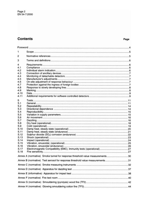 EN 54-7:2000 EN 54-7:2001 - Page 4 preview