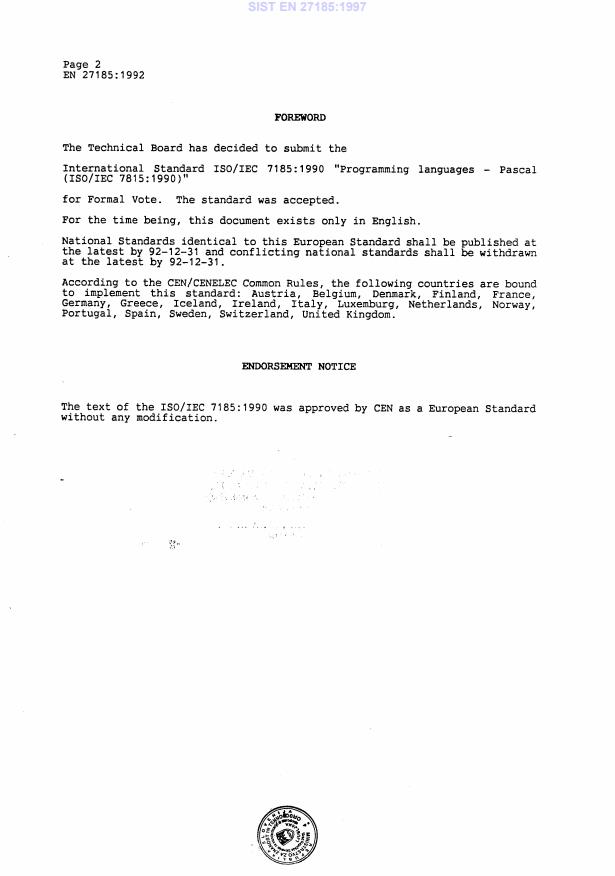 EN 27185:1992 EN 27185:1997 - Page 4 preview