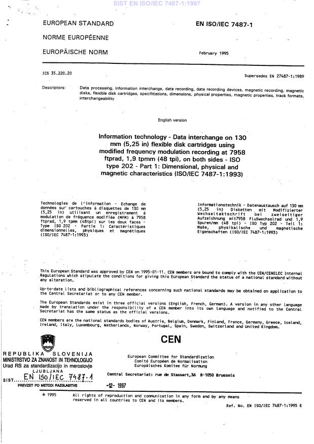 EN ISO/IEC 7487-1:1997