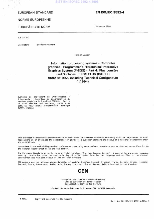 EN ISO/IEC 9592-4:1998