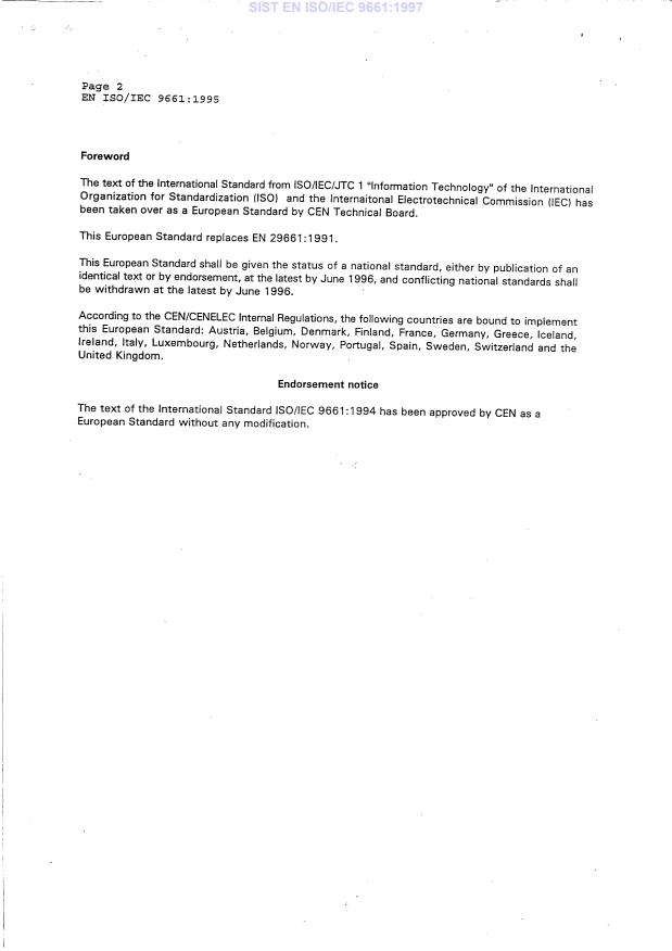 EN ISO/IEC 9661:1995 EN ISO/IEC 9661:1997 - Page 4 preview
