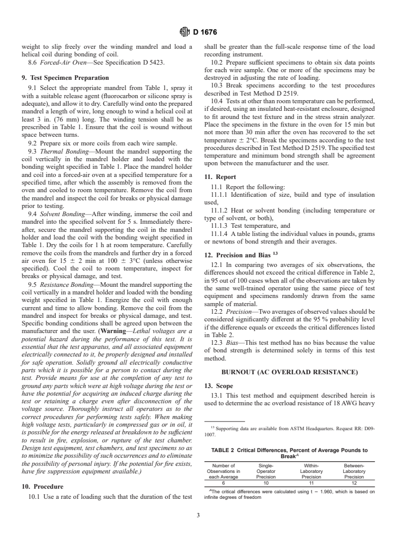 ASTM D1676-99 - Standard Test Methods for Film-Insulated Magnet Wire