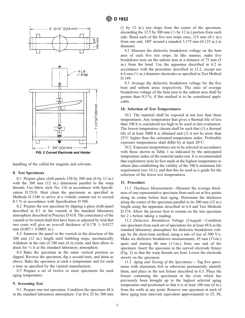 ASTM D1932-97 - Standard Test Method for Thermal Endurance of Flexible Electrical Insulating Varnishes