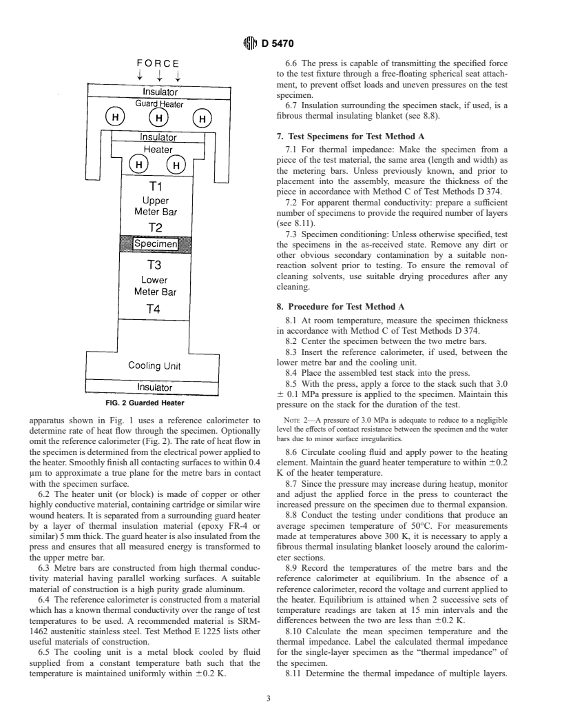 ASTM D5470-95 - Standard Test Methods for Thermal Transmission Properties of Thin Thermally Conductive Solid Electrical Insulation Materials