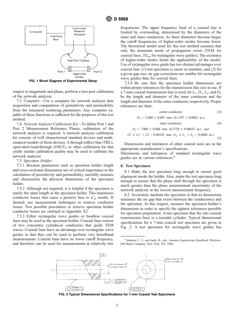 ASTM D5568-95 - Standard Test Method for Measuring Relative Complex Permittivity and Relative Magnetic Permeability of Solid Materials at Microwave Frequencies