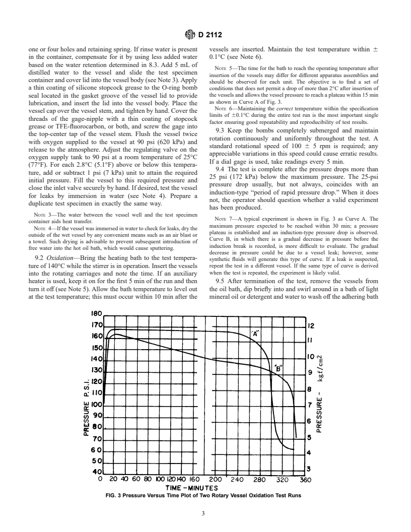 ASTM D2112-00 - Standard Test Method for Oxidation Stability of Inhibited Mineral Insulating Oil by Pressure Vessel