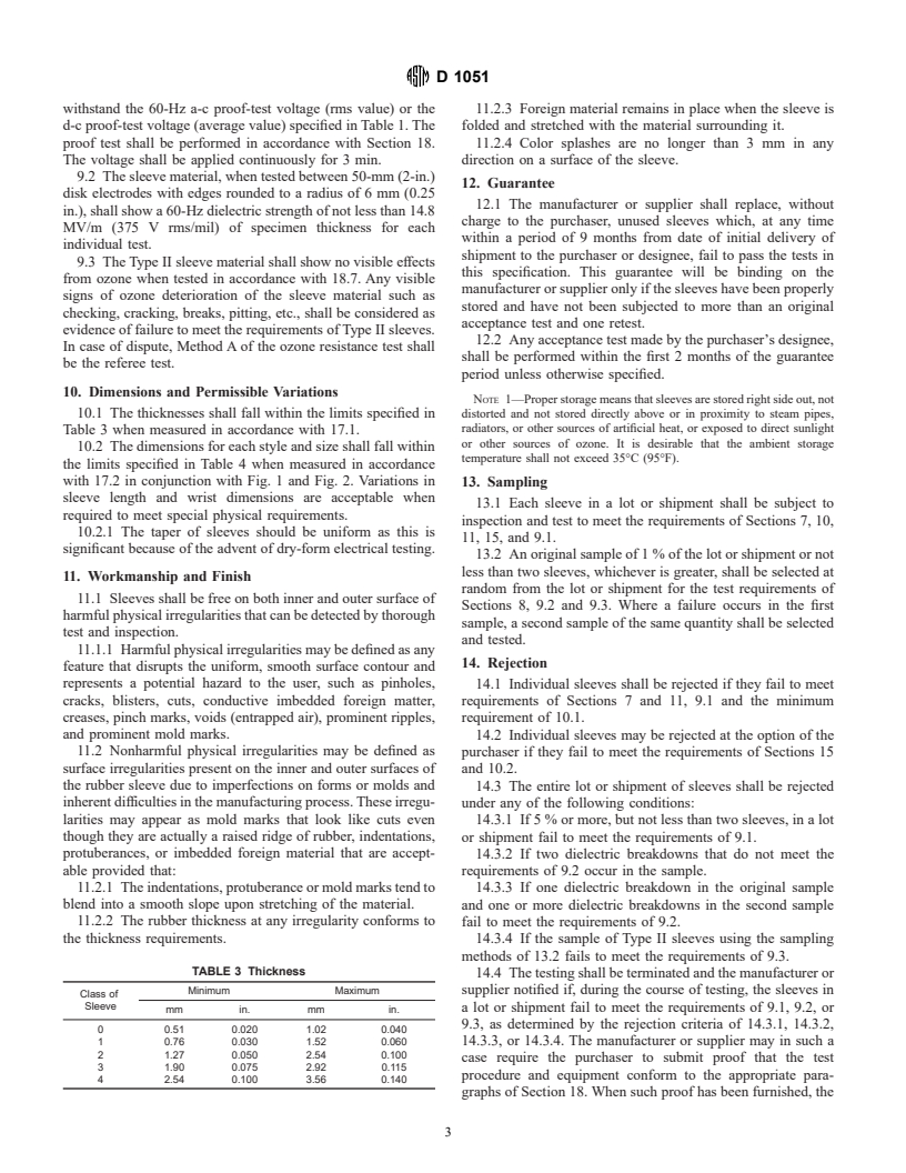 ASTM D1051-95(2000) - Standard Specification for Rubber Insulating Sleeves