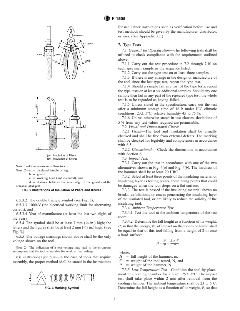 ASTM F1505-94 - Standard Specification for Insulated and Insulating Hand Tools