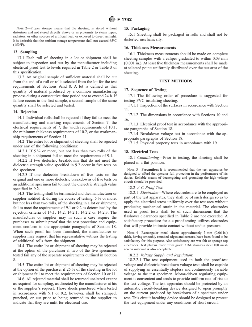 ASTM F1742-96e1 - Standard Specification for PVC Insulating Sheeting