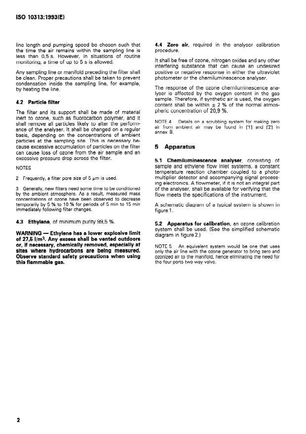ISO 10313:1993 ISO 10313:1993 - Ambient air -- Determination of the mass concentration of ozone -- Chemiluminescence method - Page 4 preview