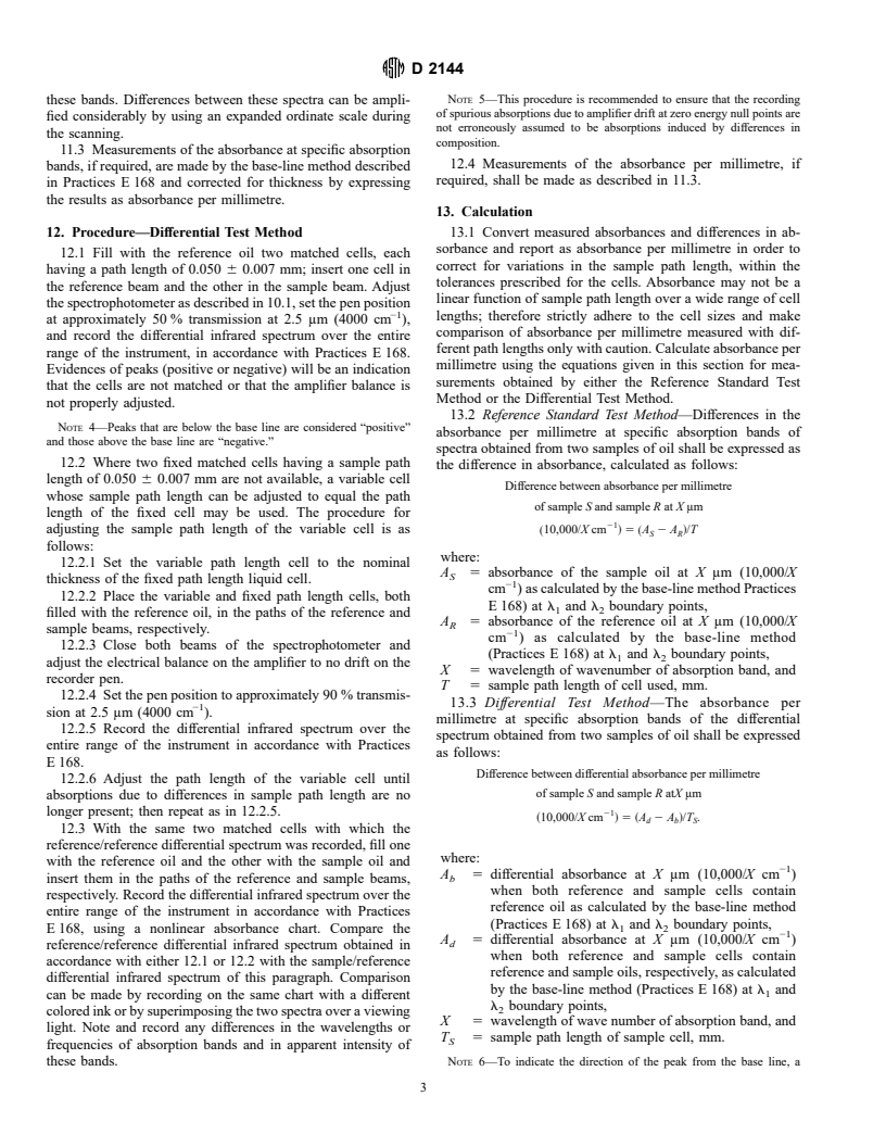 ASTM D2144-94 - Standard Test Methods for Examination of Electrical Insulating Oils by Infrared Absorption