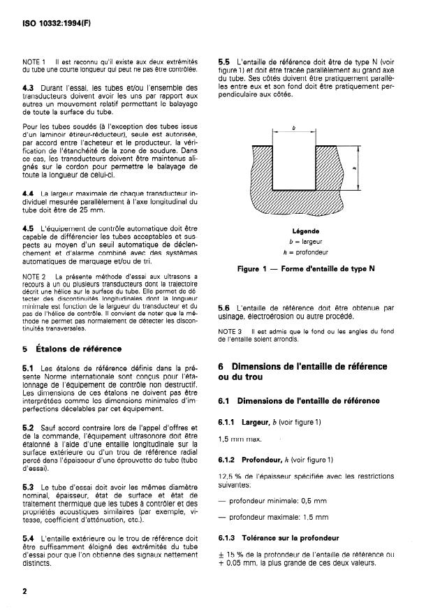 ISO 10332:1994 ISO 10332:1994 - Tubes en acier sans soudure et soudés (sauf a l'arc immergé) pour service sous pression -- Contrôle par ultrasons pour la vérification de l'étanchéité - Page 4 preview