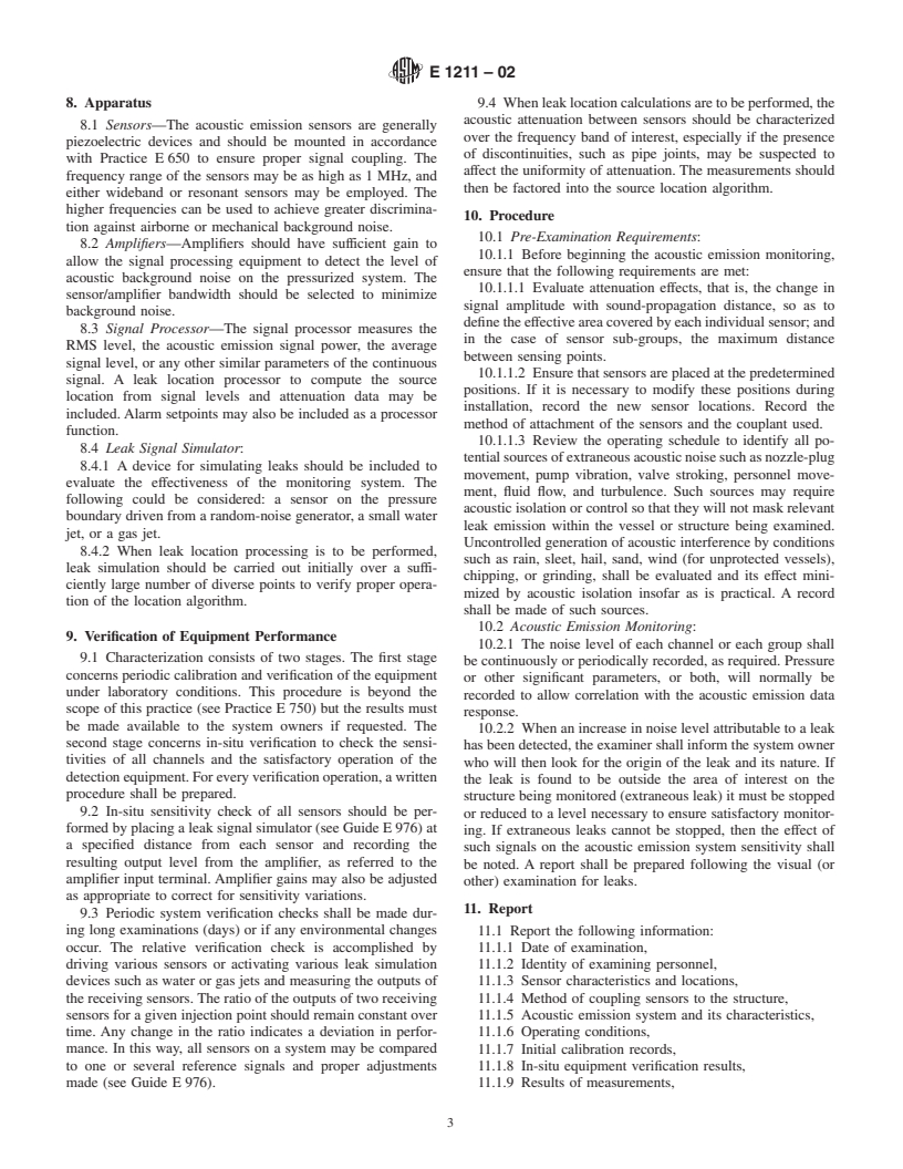 ASTM E1211-02 - Standard Practice for Leak Detection and Location Using Surface-Mounted Acoustic Emission Sensors