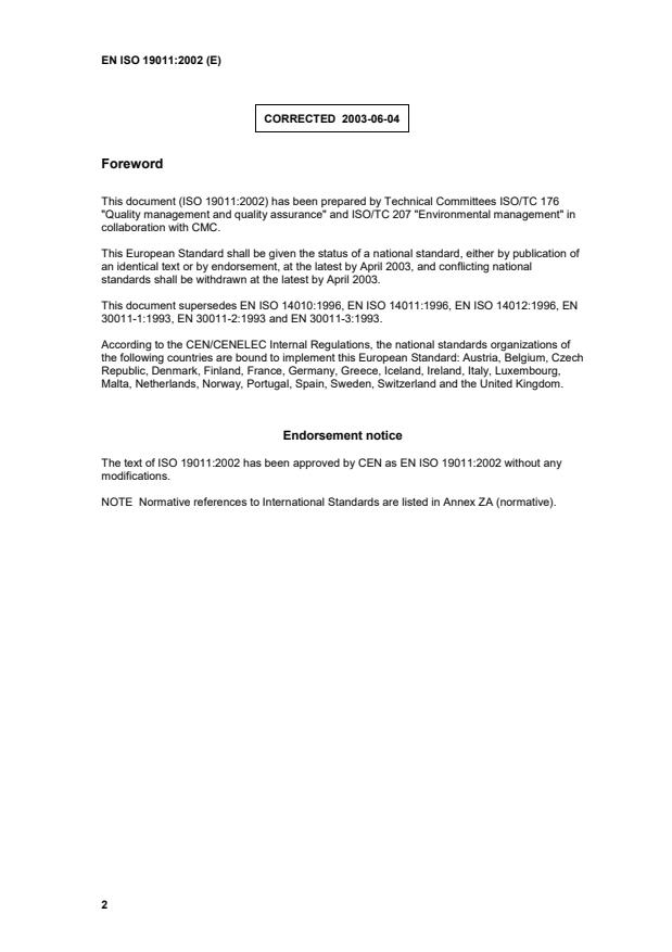 EN ISO 19011:2002 EN ISO 19011:2003 - Page 4 preview