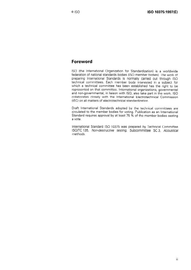 ISO 10375:1997 - Non-destructive testing -- Ultrasonic inspection -- Characterization of search unit and sound field