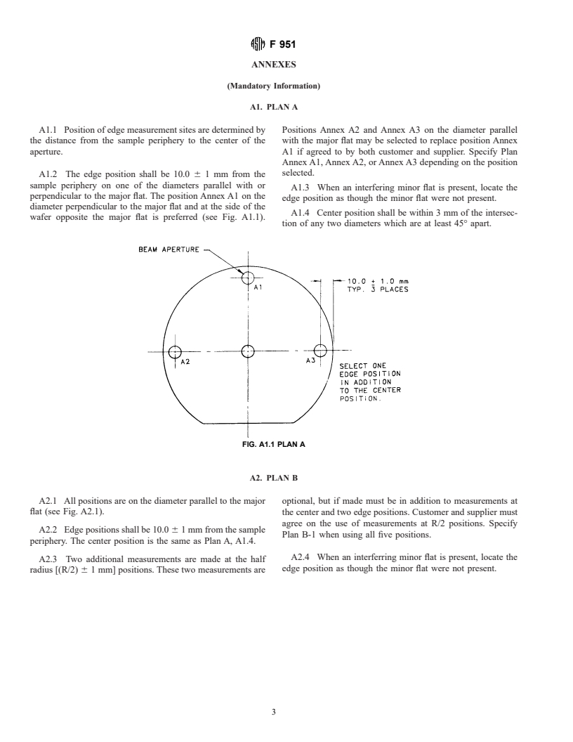 ASTM F951-96 - Standard Test Method for Determination of Radial Interstitial Oxygen Variation in Silicon Wafers