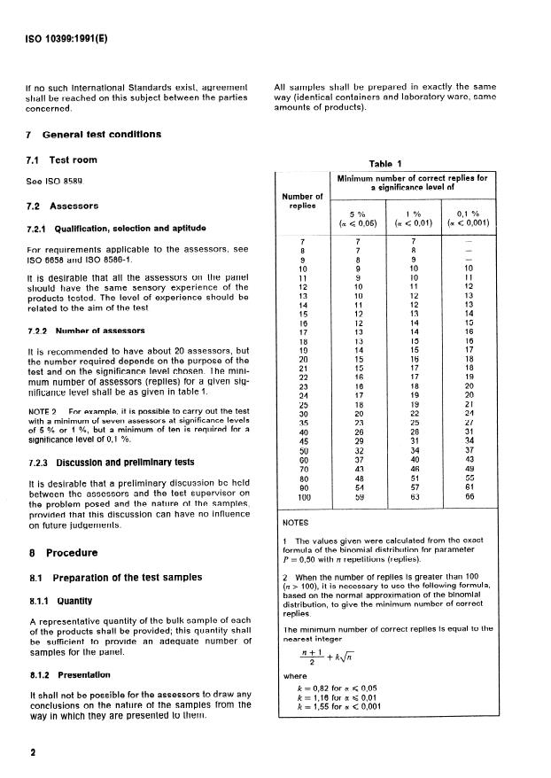 ISO 10399:1991 ISO 10399:1991 - Sensory analysis -- Methodology -- Duo-trio test - Page 4 preview