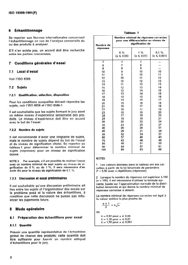 ISO 10399:1991 ISO 10399:1991 - Analyse sensorielle -- Méthodologie -- Essai duo-trio - Page 4 preview