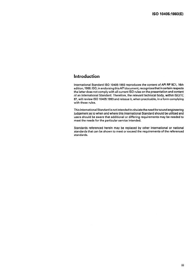 ISO 10405:1993 - Petroleum and natural gas industries -- Care and use of casing and tubing
