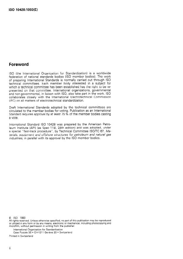 ISO 10428:1993 ISO 10428:1993 - Petroleum and natural gas industries -- Sucker rods (pony rods, polished rods, couplings and sub-couplings) -- Specification - Page 2 preview