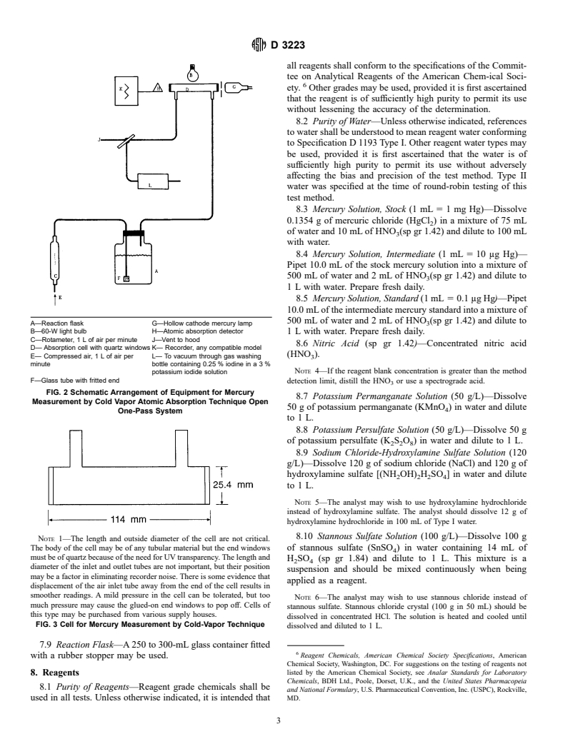 ASTM D3223-95 - Standard Test Method for Total Mercury in Water