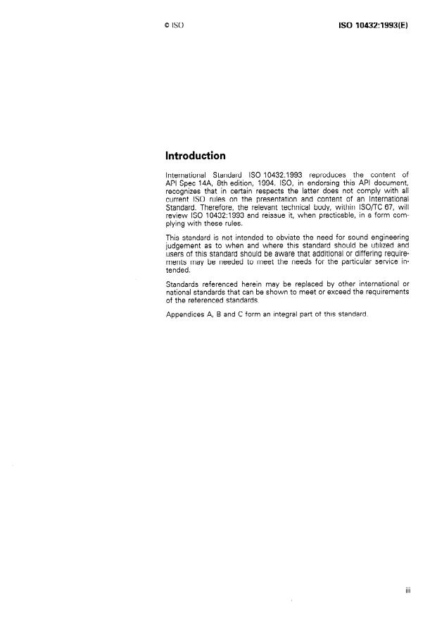 ISO 10432:1993 - Petroleum and natural gas industries -- Subsurface safety valve equipment -- Specification