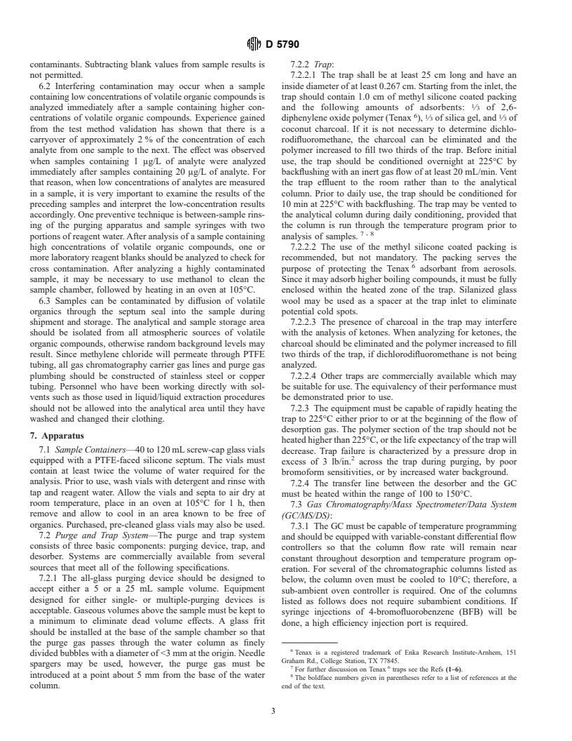 ASTM D5790-95 - Standard Test Method for Measurement of Purgeable Organic Compounds in Water by Capillary Column Gas Chromatography/Mass Spectrometry