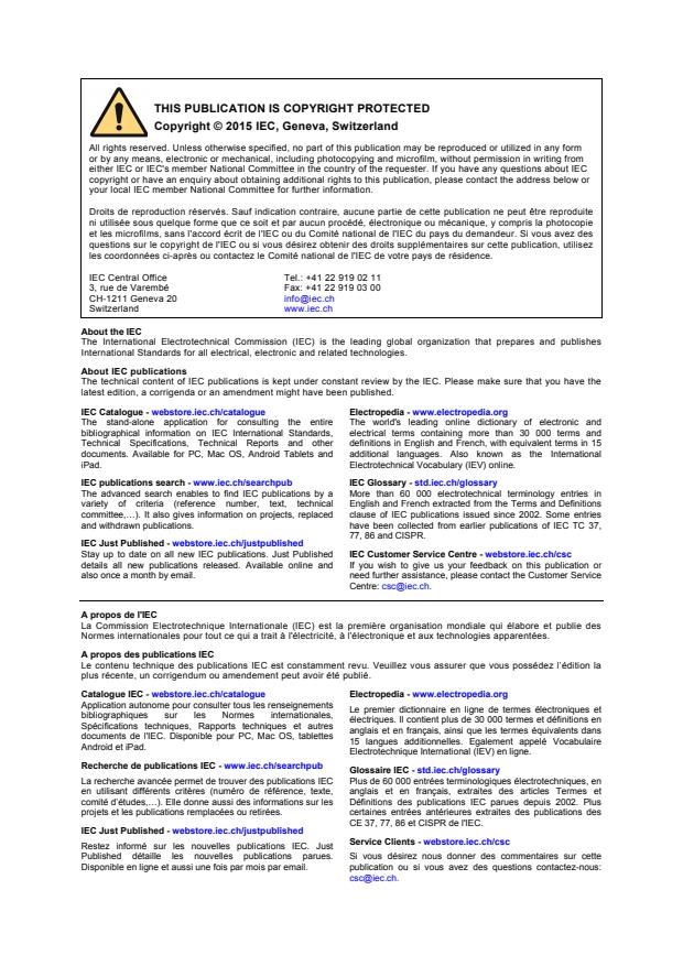 IEC 60270:2000/AMD1:2015 IEC 60270:2000/AMD1:2015 - Amendment 1 - High-voltage test techniques - Partial discharge measurements - Page 2 preview