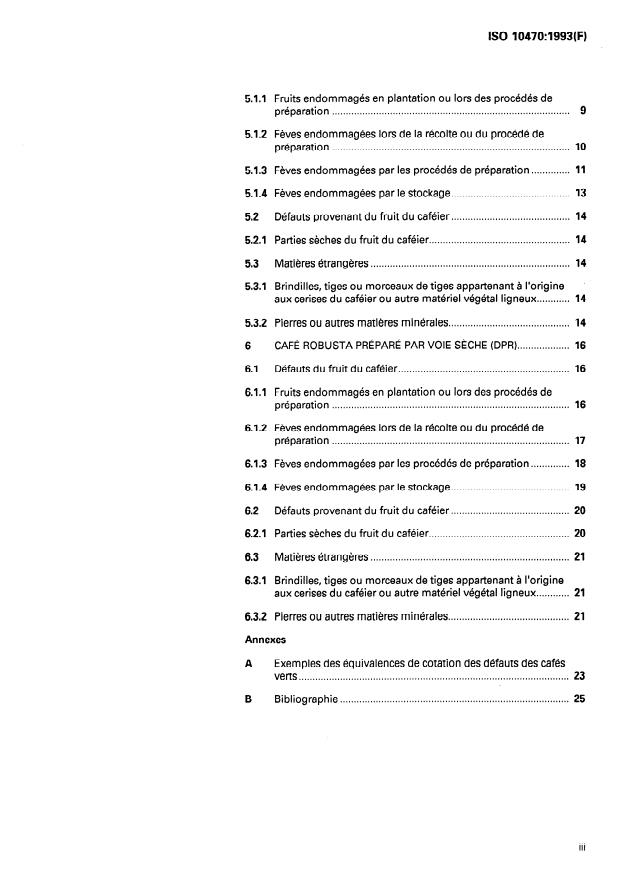 ISO 10470:1993 - Café vert -- Table de référence des défauts