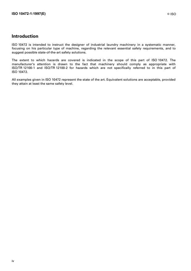 ISO 10472-1:1997 ISO 10472-1:1997 - Safety requirements for industrial laundry machinery - Page 4 preview