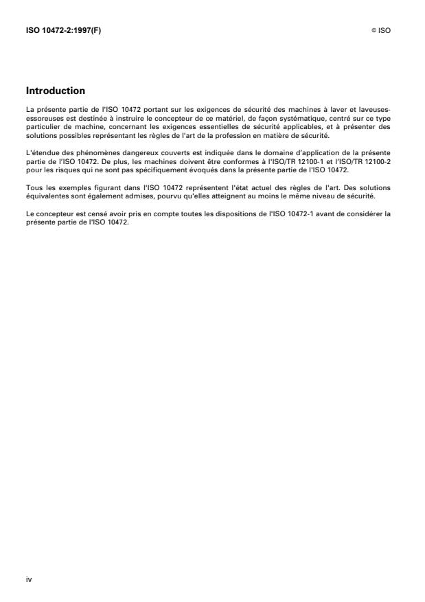 ISO 10472-2:1997 ISO 10472-2:1997 - Exigences de sécurité pour les machines de blanchisserie industrielle - Page 4 preview
