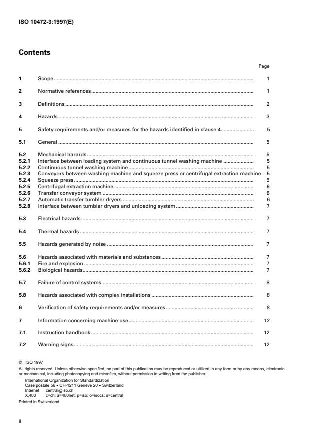 ISO 10472-3:1997 ISO 10472-3:1997 - Safety requirements for industrial laundry machinery - Page 2 preview