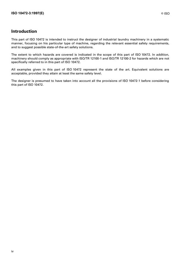 ISO 10472-3:1997 ISO 10472-3:1997 - Safety requirements for industrial laundry machinery - Page 4 preview