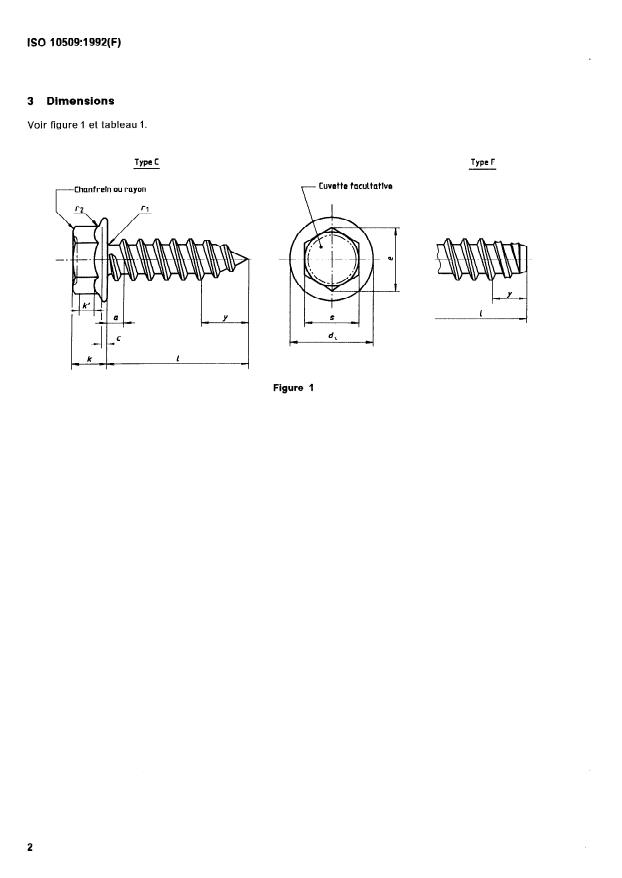 ISO 10509:1992 ISO 10509:1992 - Vis a tôle a tete hexagonale a embase cylindro-tronconique - Page 4 preview