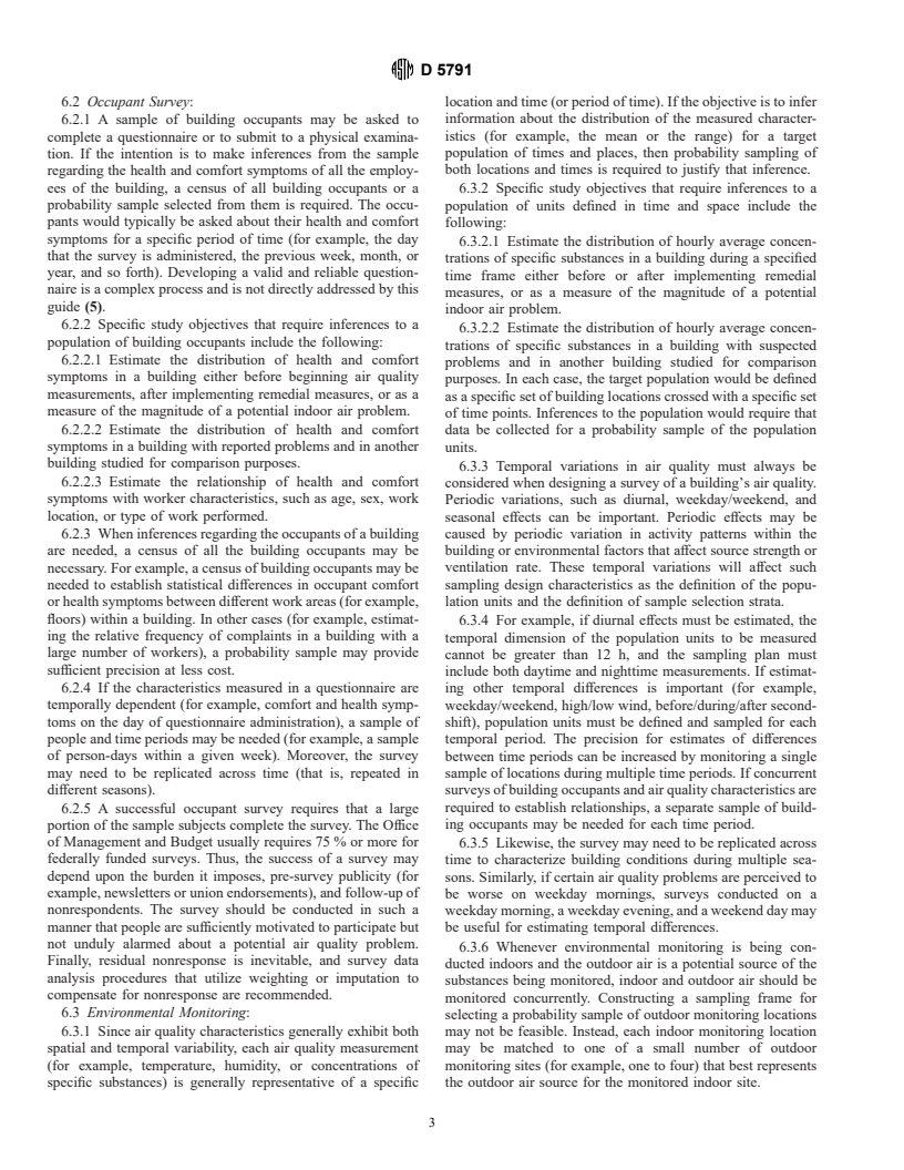 ASTM D5791-95 - Standard Guide for Using Probability Sampling Methods in Studies of Indoor Air Quality in Buildings