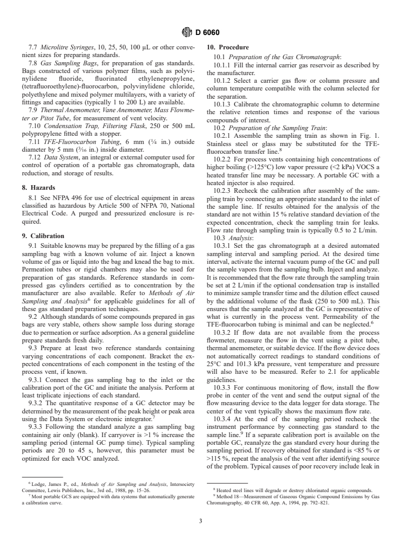 ASTM D6060-96 - Standard Practice for Sampling of Process Vents With a ...