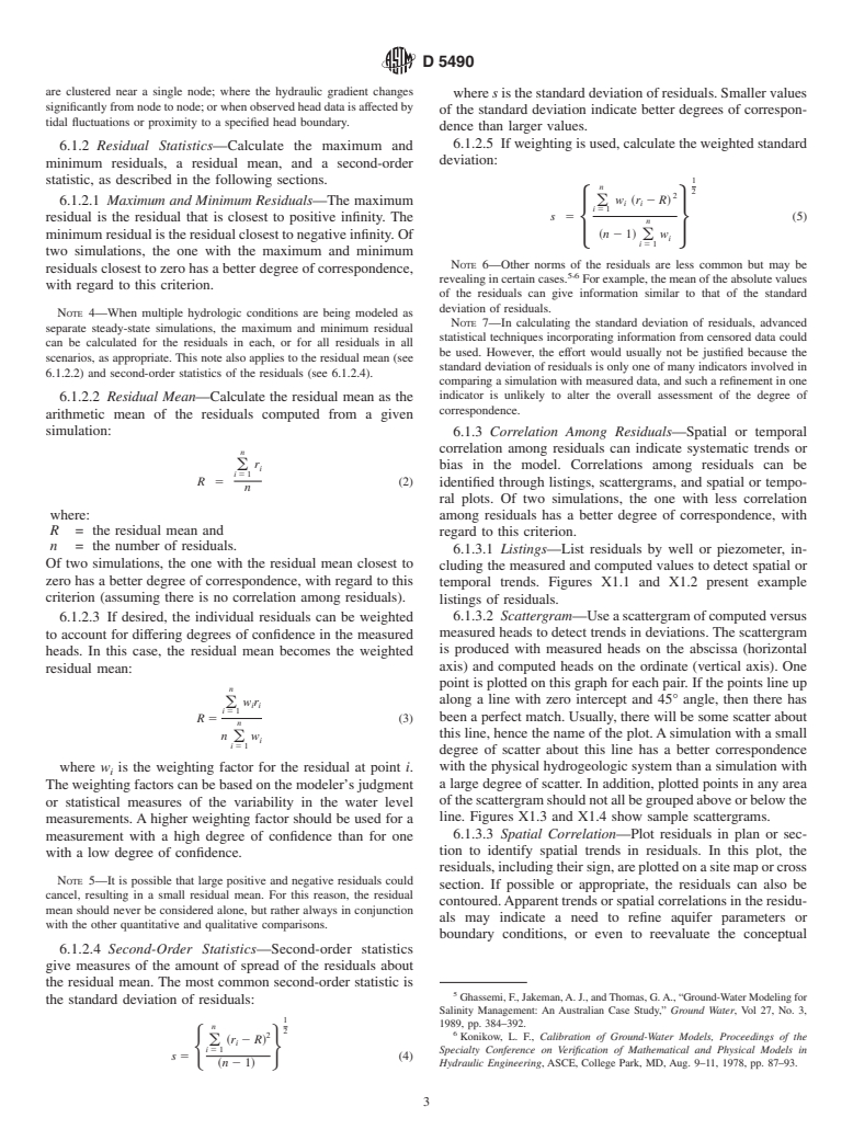 ASTM D5490-93(2002) - Standard Guide for Comparing Ground-Water Flow Model Simulations to Site-Specific Information