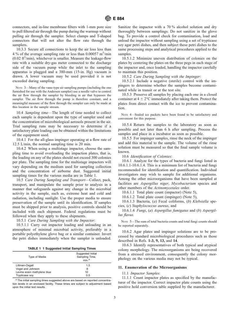 ASTM E884-82(1993) - Standard Practice for Sampling Airborne Microorganisms at Municipal Solid-Waste Processing Facilities