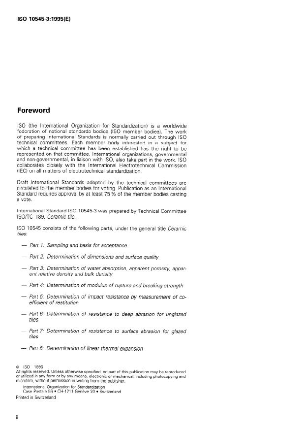 ISO 10545-3:1995 ISO 10545-3:1995 - Ceramic tiles - Page 2 preview