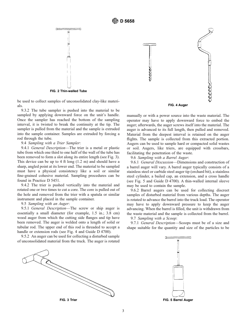 ASTM D5658-95 - Standard Practice for Sampling Unconsolidated Waste From Trucks