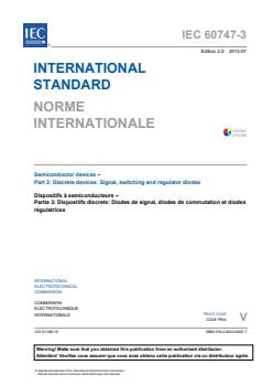 IEC 60747-3:2013 IEC 60747-3:2013 - Semiconductor devices - Part 3: Discrete devices: Signal, switching and regulator diodes - Page 3 preview